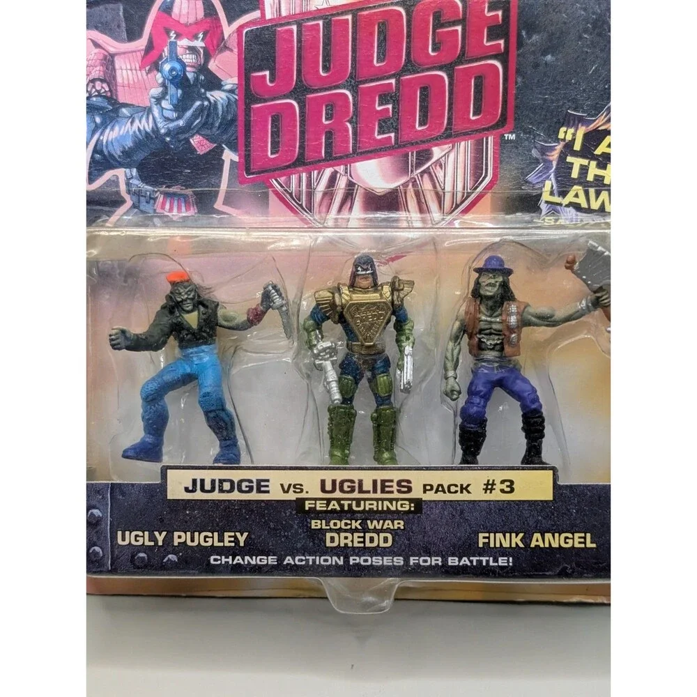 Mattel 1995 MEGA HEROES JUDGE Vs. UGLIES Pack #3 Judge DREDD NIP